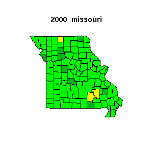 missouri map 2000