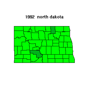 northdakota map 1992