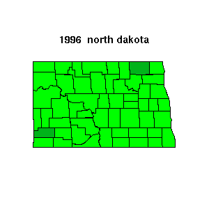 northdakota map 1996