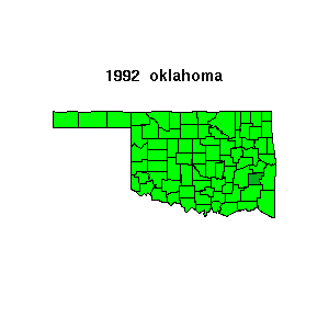 oklahoma map 1992