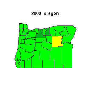 oregon map 2000