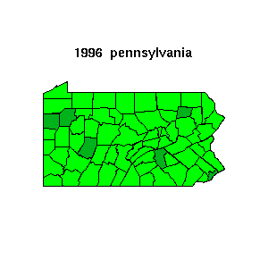 pennsylvania map 1996