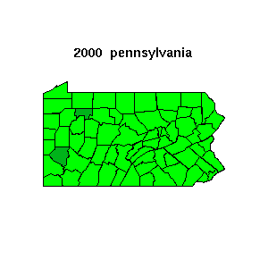 pennsylvania map 2000