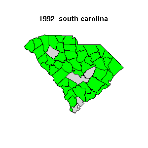 southcarolina map 1992