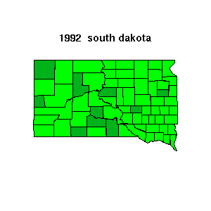 southdakota map 1992