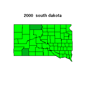 southdakota map 2000