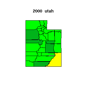 utah map 2000