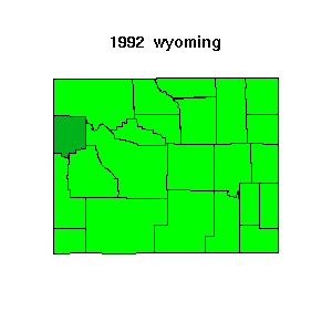wyoming map 1992