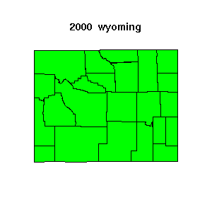 wyoming map 2000