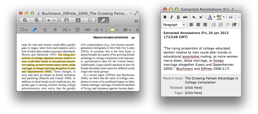 pdf annotation and highlight extraction