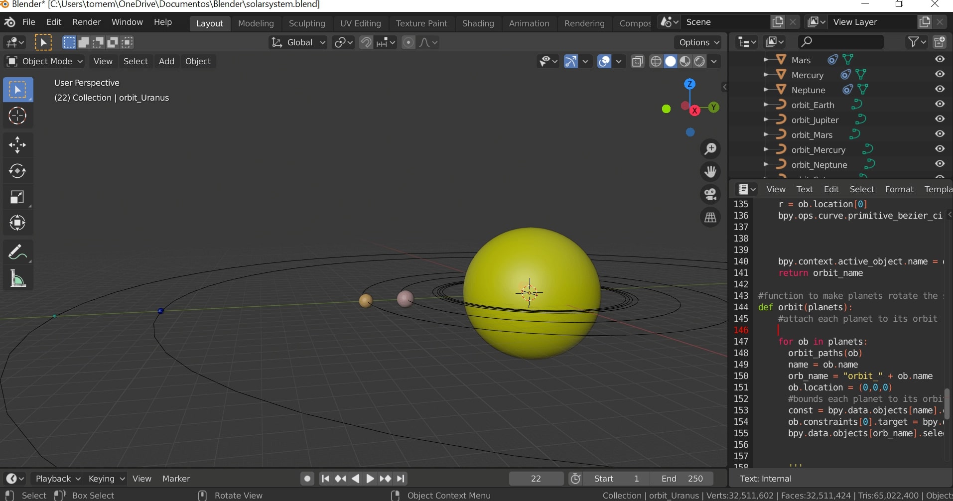 solar system blender