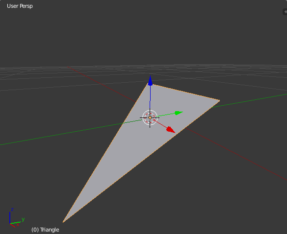 A bigger triangle, with the same slope and position as the first one.