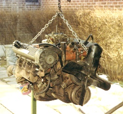 66 Olds 425 engine after first rebuild (front view)