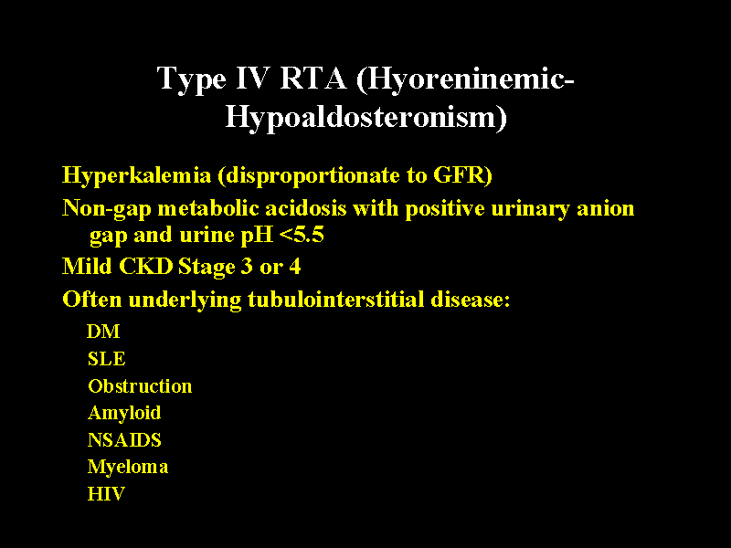 Type Iv Rta (hyoreninemichypoaldosteronism) 90C