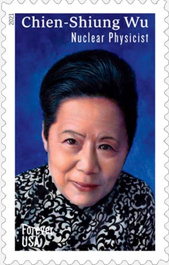 U.S. Postal Service's commemorative postage stamp featuring Columbia physicist Chien-Shiung Wu.