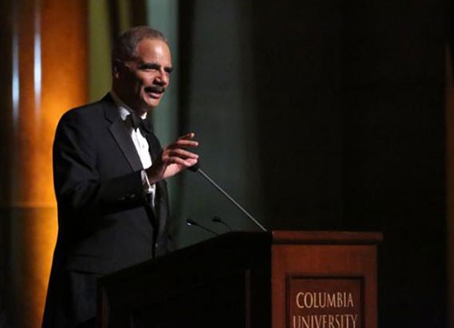 Eric H. Holder Jr. at podium