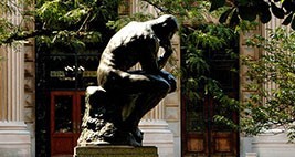 Thinker statue on Columbia's campus