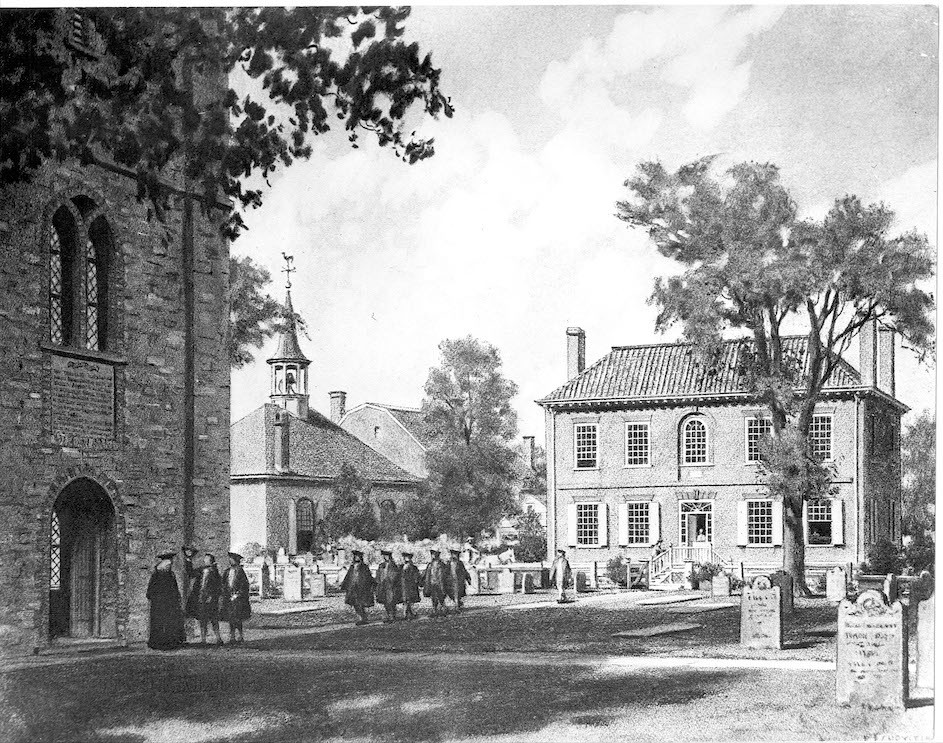 Columbia's first home: Trinity Church schoolhouse