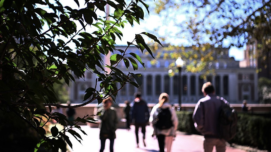 Campus with students