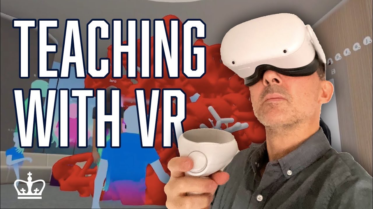 Brent Stockwell in VR goggles. 