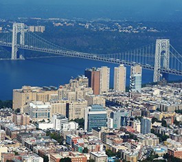 An aerial of the medical center