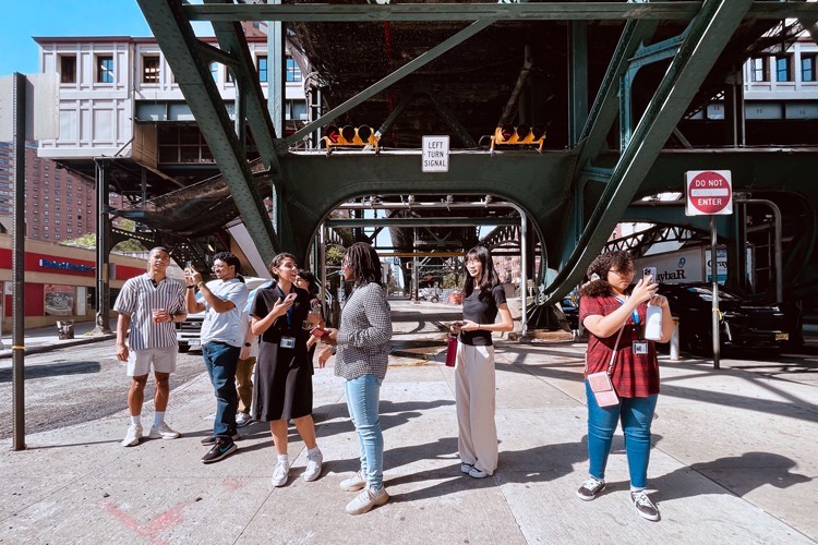 Uptown Students in Smart Streetscapes Program at Columbia Spark Urban Tech Dialogue in Photography Exhibit