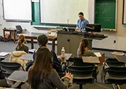 Classroom lecture with students