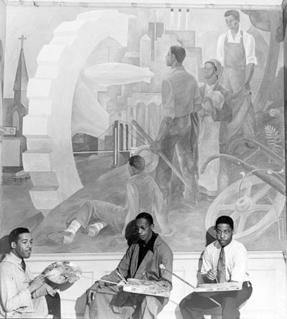 Morgan Smith, Vertis Hayes, and Elton Serrant, c. 1938.