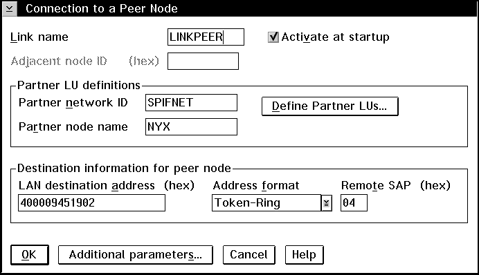Connection to Host panel.