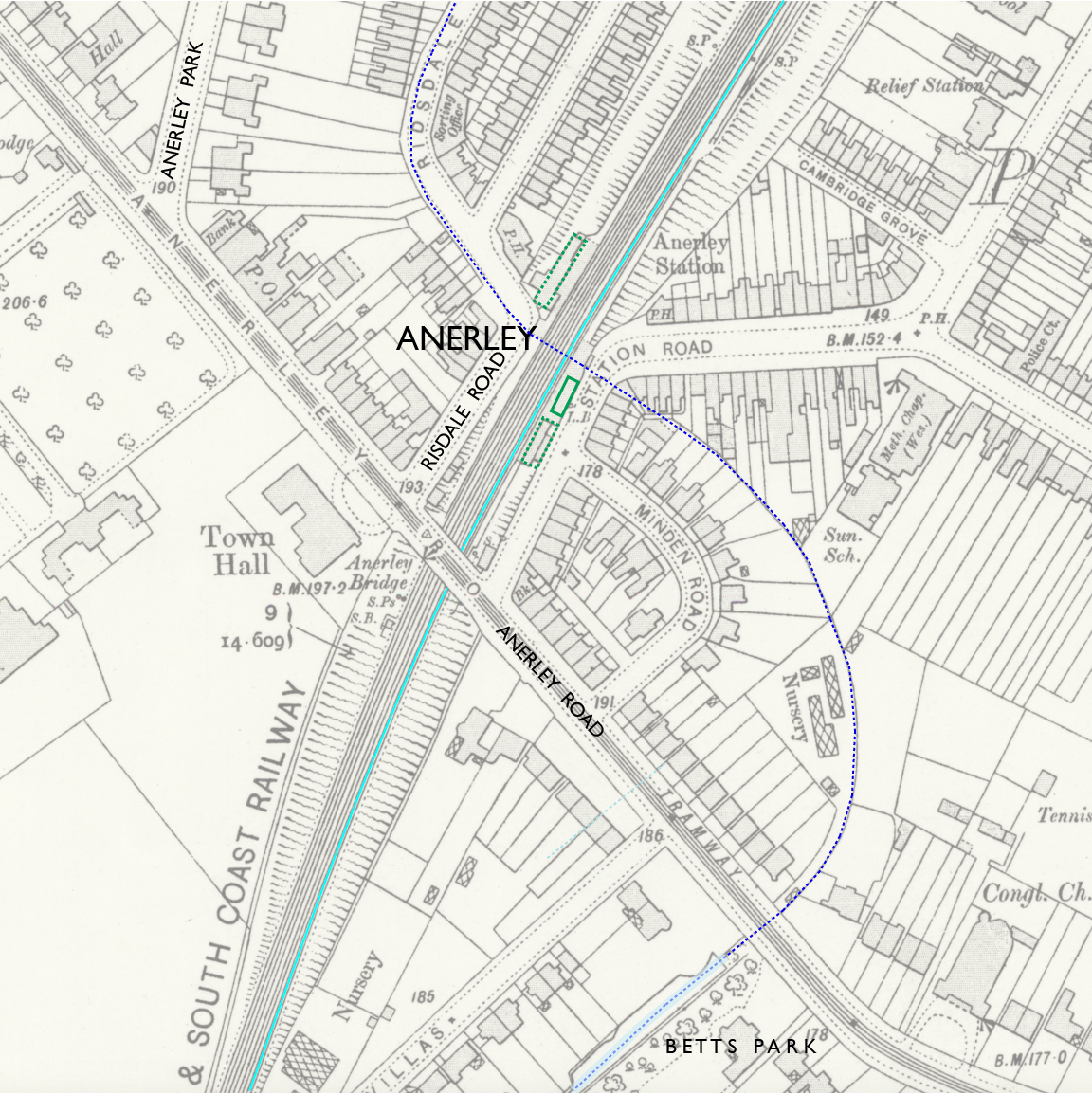 Anerley OS map