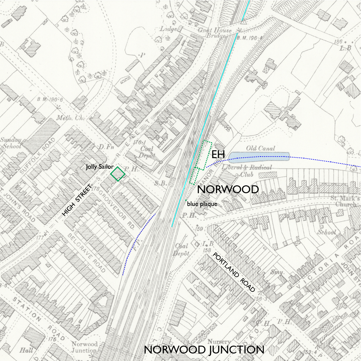Norwood OS map