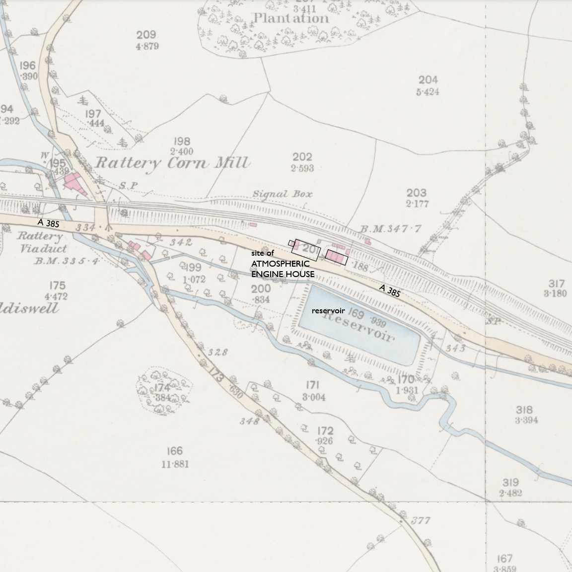 Rattery OS map