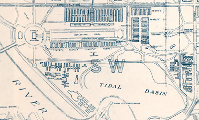 Map of DC temporary buildings