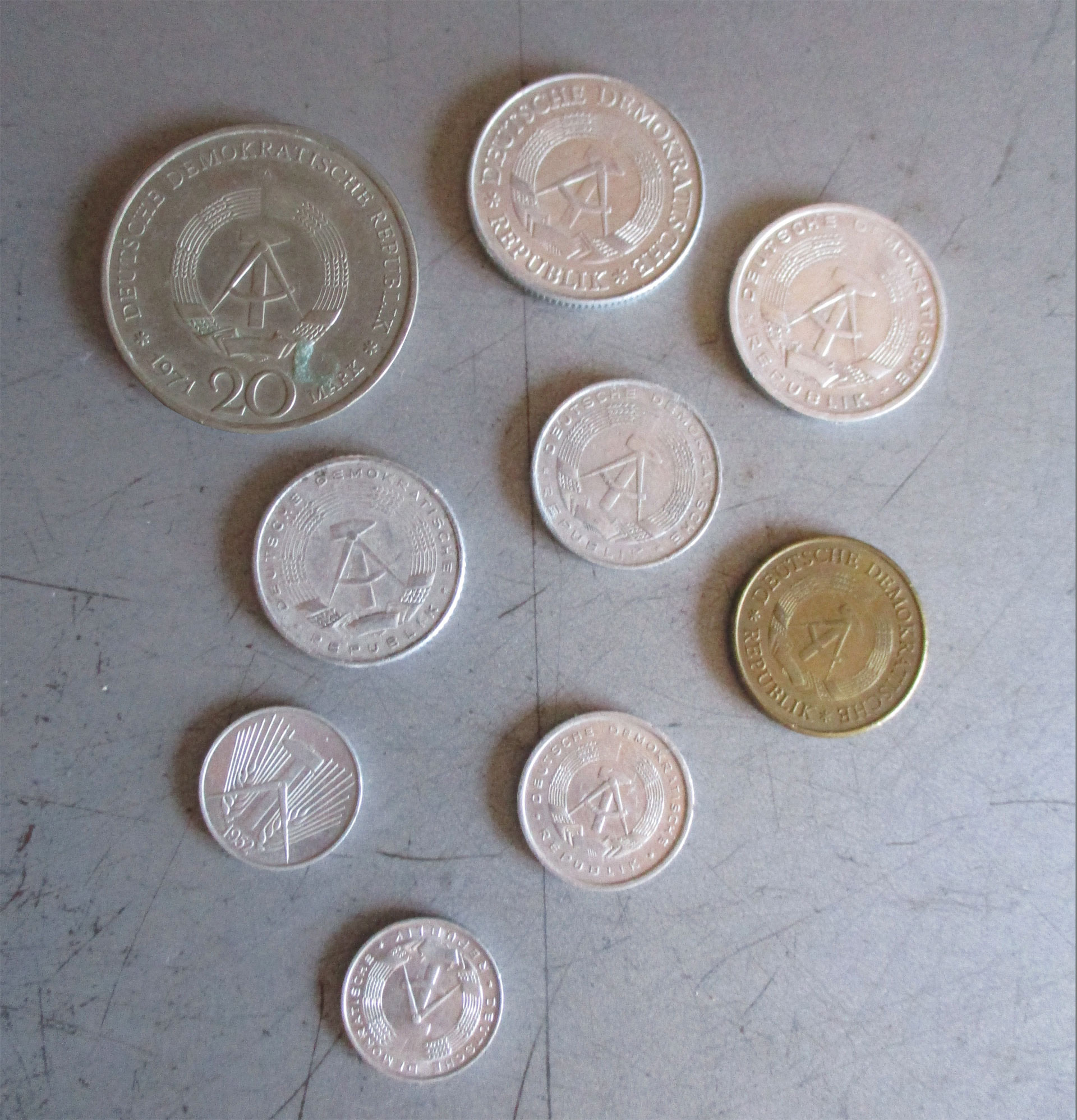 East German coins