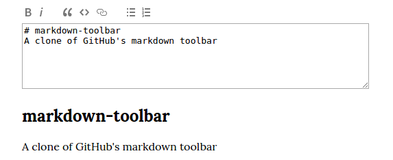 markdown-toolbar screenshot